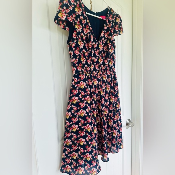 Betsy Johnson Fit and Flare Navy Blue Dress-Size 4 - Picture 3 of 8